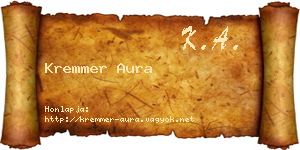 Kremmer Aura névjegykártya